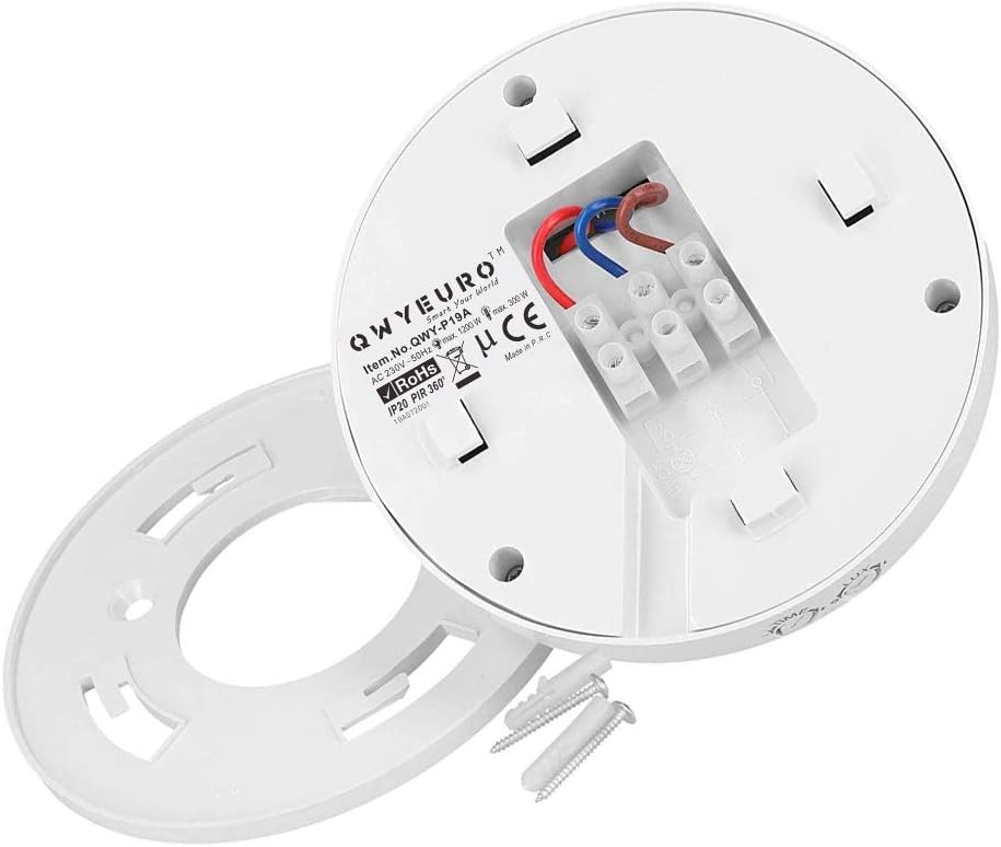 PIR Motion Sensor Ceiling Mount Surface 360° Max 1200W
