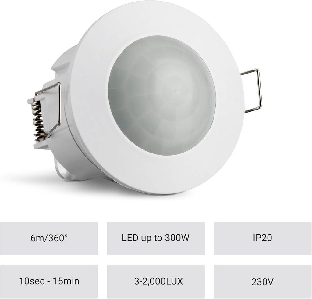 Indoor Motion Detector, Flush-Mounted Ceiling Mounting