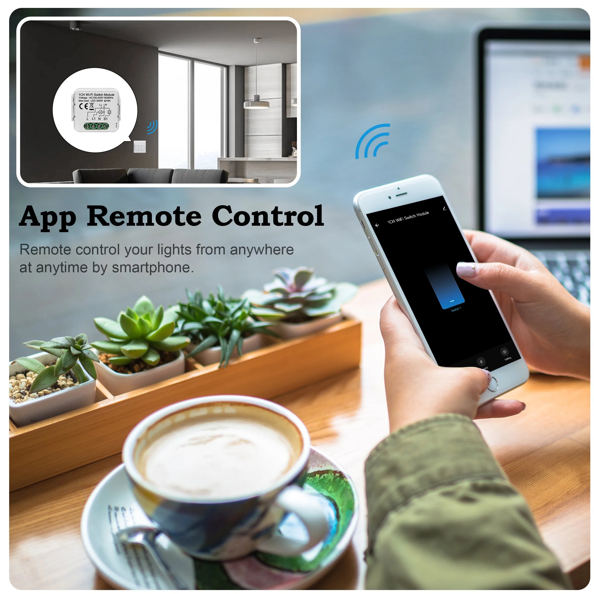 Smart Wi-Fi 1 Channel Mini Switch Module